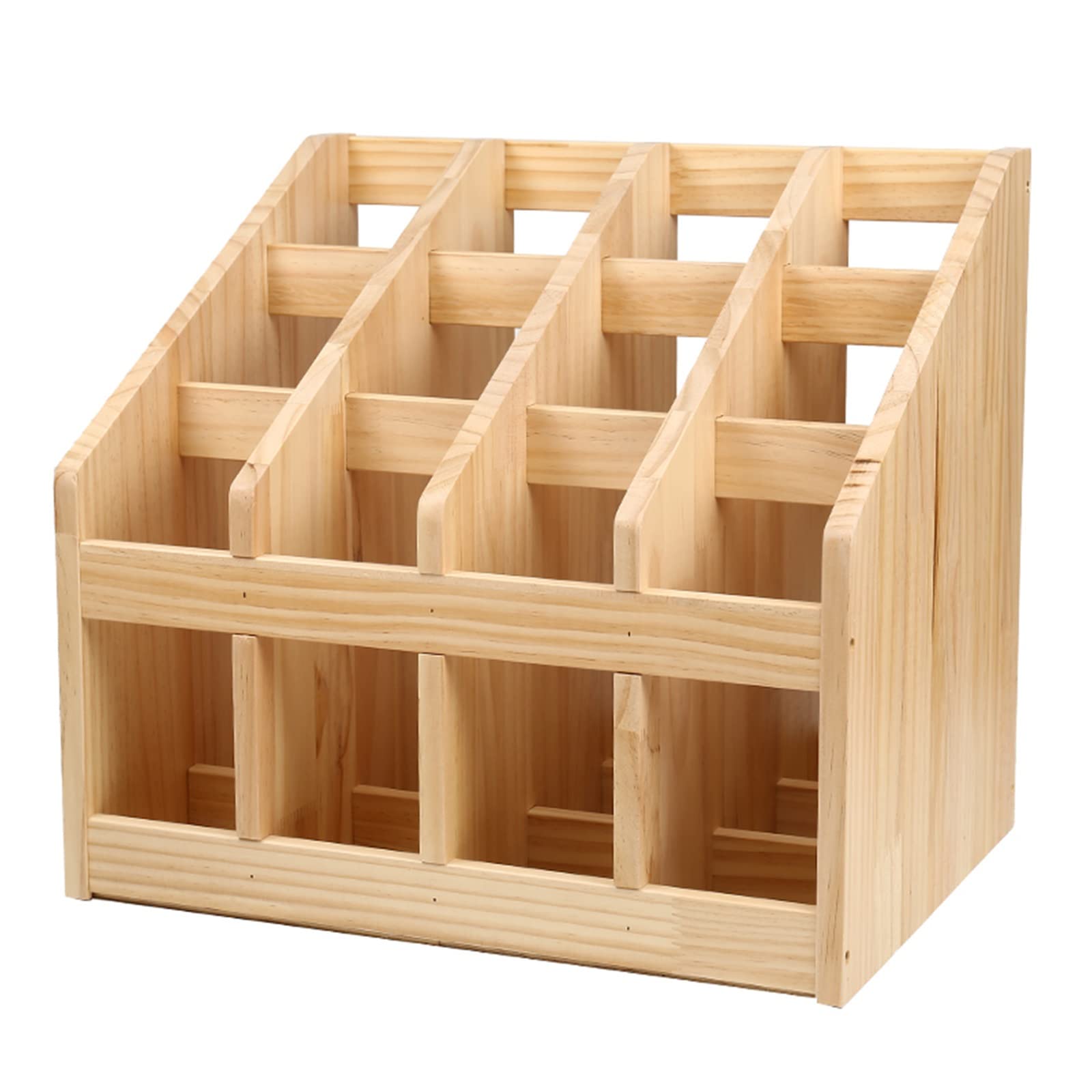 Large Capacity 8/12 Slot Wooden Yoga Mat Storage Rack - Floor Standing Yoga Mat Holder & Carpet Organizer for Home Gym, Yoga Studio & Workout Room - Perfect for Yoga Mats, Exercise Mats & Home Fitness Equipment Storage