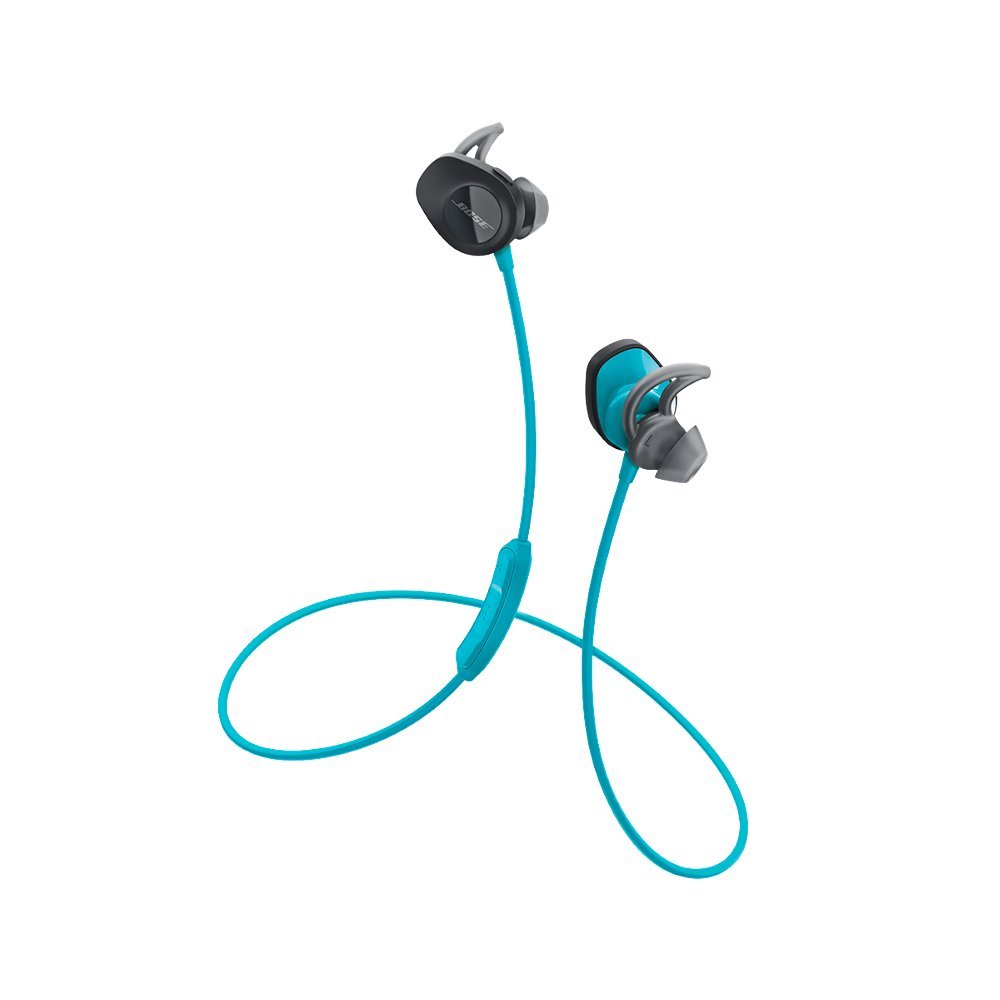Bose SoundSport Wireless Bluetooth Headphones - Aqua Blue (Renewed Certified) | Sweatproof Sports Earbuds for Running, Gym & Workout | Noise Cancelling Headset for iPhone & Android