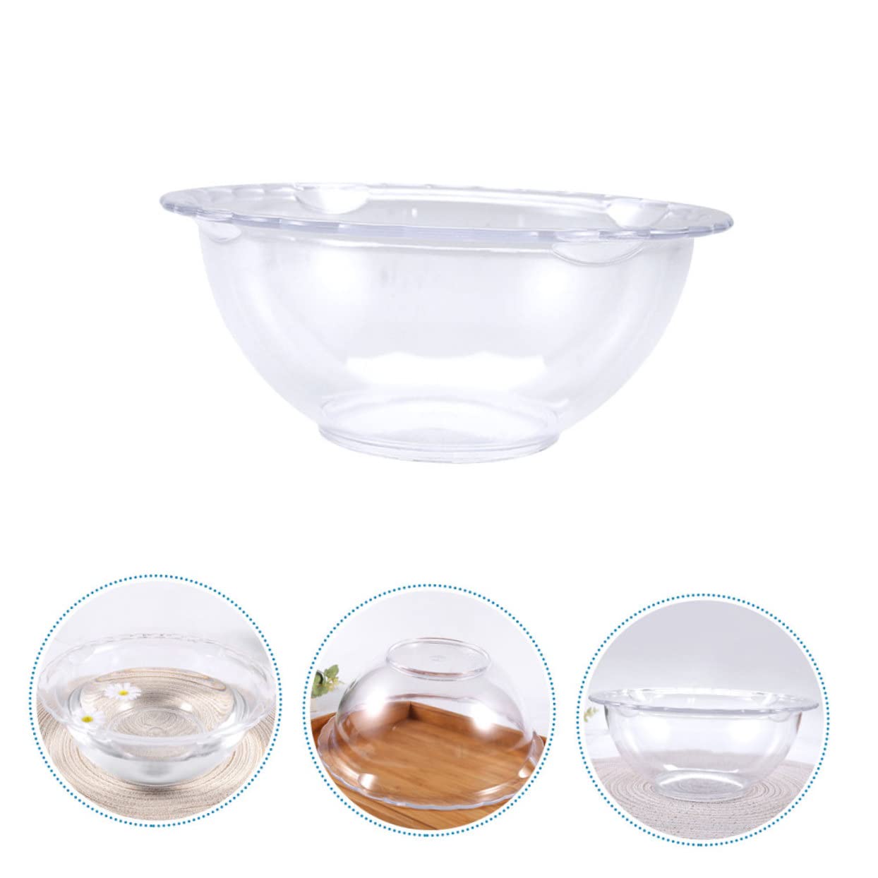 Healifty Clear PP Foot Spa Bucket for Salon & Outdoor Use