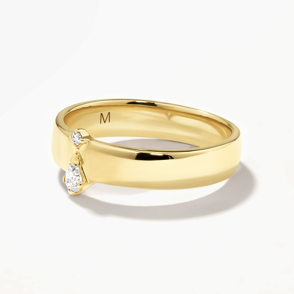 10K Gold Lab-Grown Diamond Kite Band Ring - Elegant Stackable Jewelry for Weddings, Anniversaries & Everyday Wear