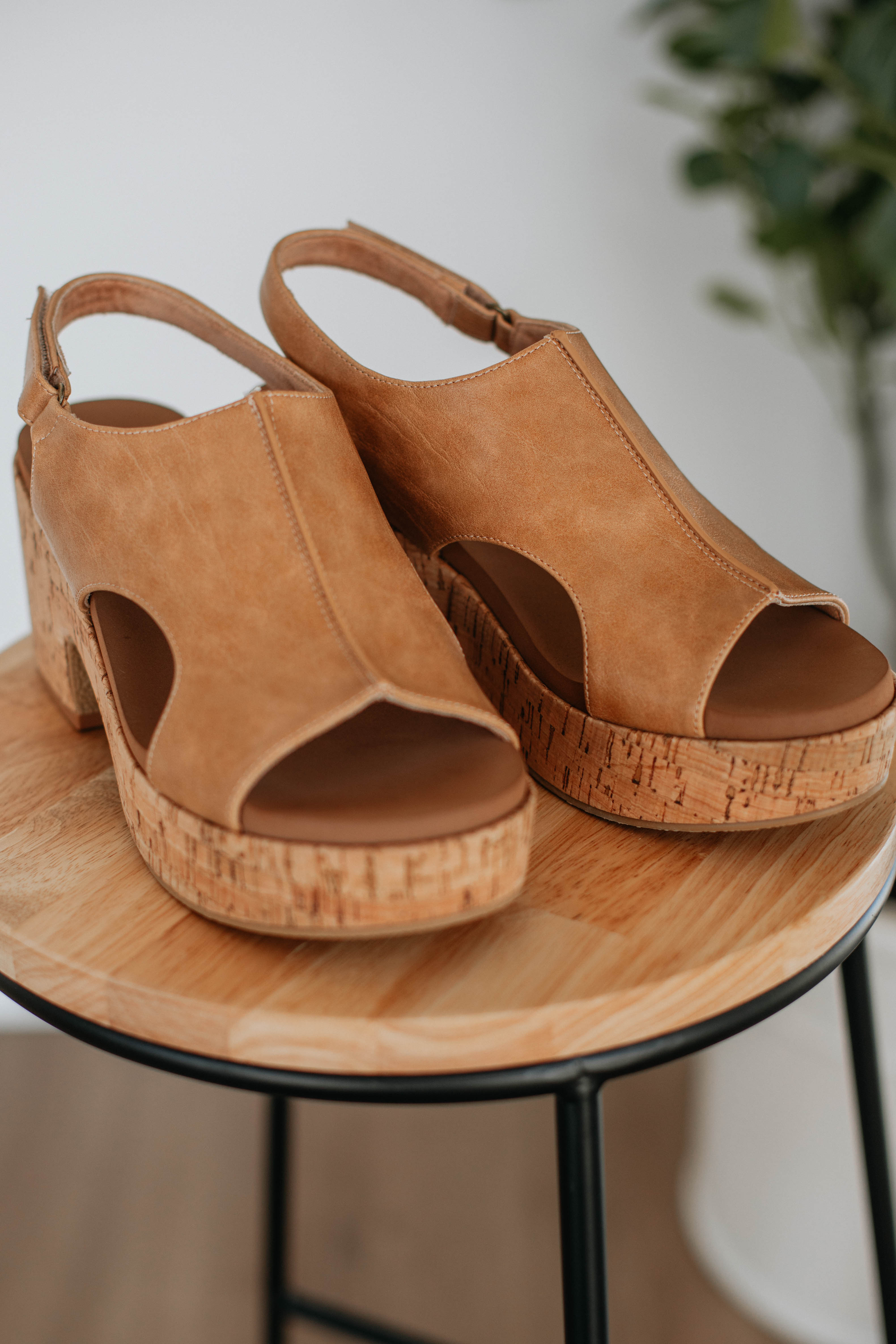 Before We Begin Women's Chunky Heels in Caramel - Stylish Block Heel Pumps for Office, Party & Special Occasions