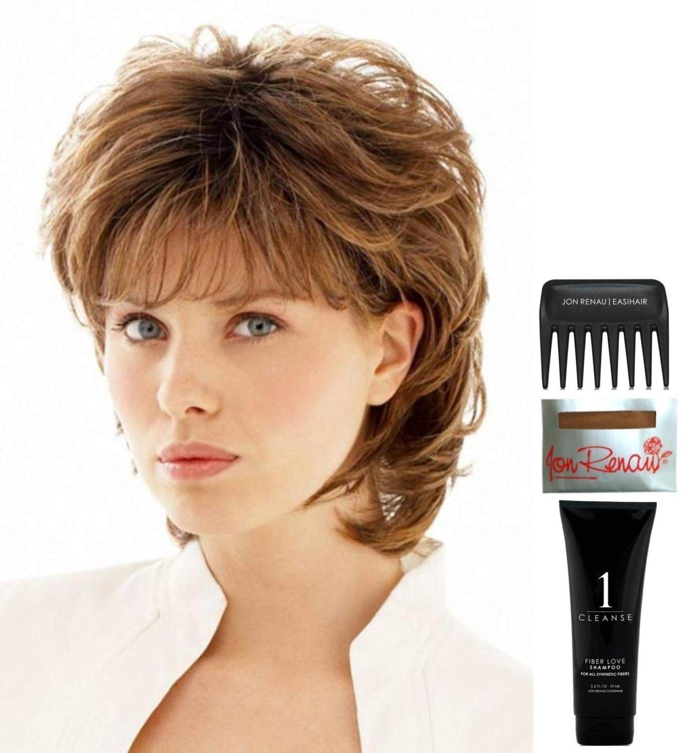 Raquel Welch Salsa Wig Bundle - 5 Piece Set with Wig Shampoo, Cap, Wide Tooth Comb & Christy's Wigs Q&A Booklet (Color: R10) | Perfect for Cosplay, Costume Parties & Everyday Hair Styling