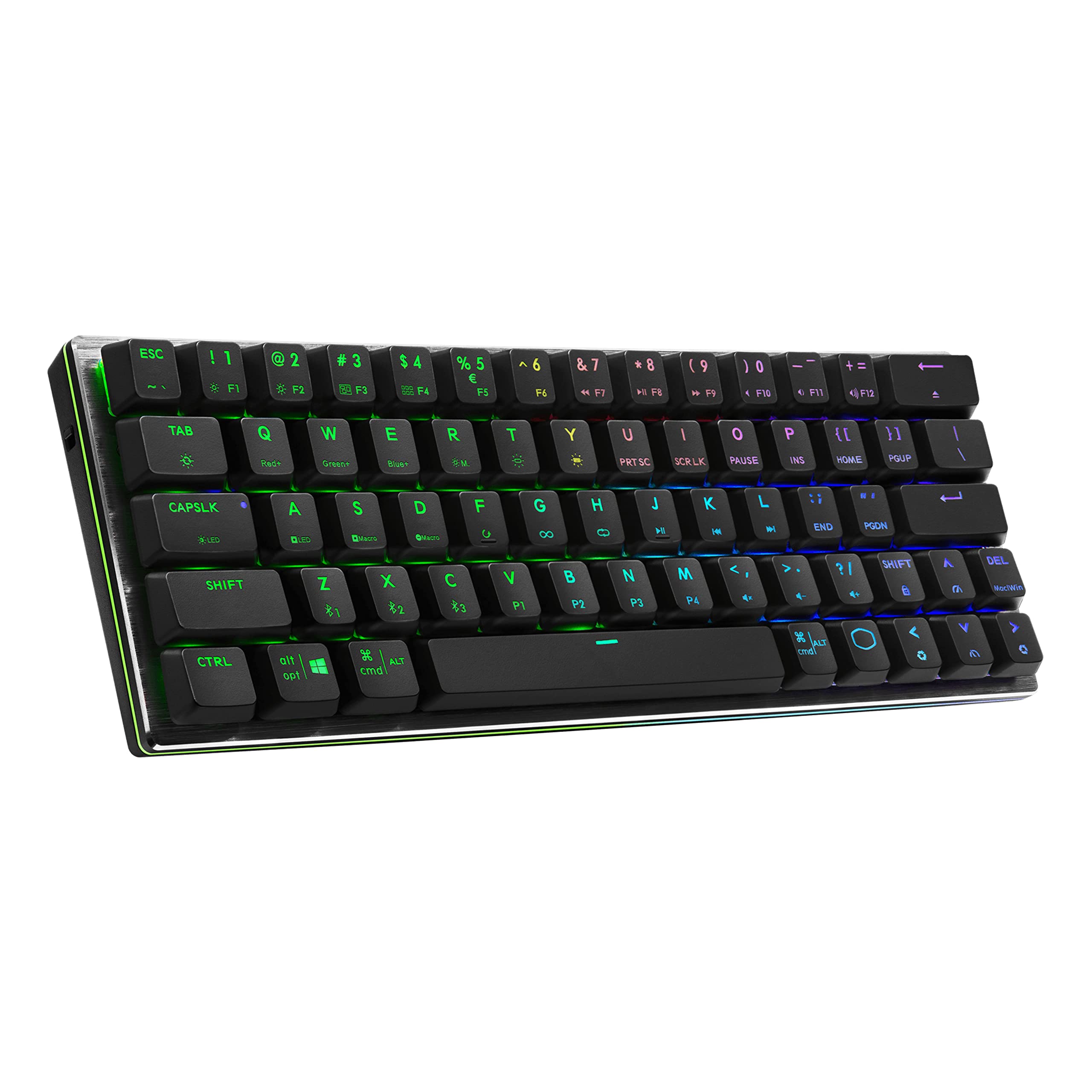 Cooler Master SK622 60% Wireless Bluetooth Mechanical Gaming Keyboard - Low Profile, Linear Red Switches, RGB Backlit, Ergonomic Design for Mac & Windows (Space Gray, QWERTY) | Perfect for Office Work, Gaming & Travel