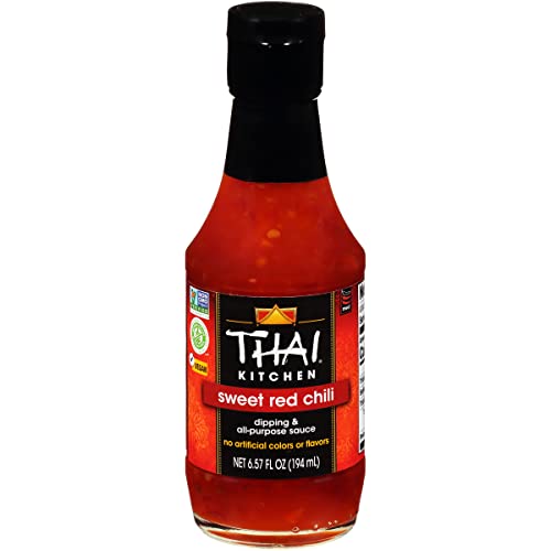 Thai Kitchen Gluten Free Sweet Red Chili Dipping Sauce - 6.57 fl oz (Pack of 6) | Authentic Thai Flavor for Spring Rolls, Noodles & Stir Fry | Vegan & Allergen Friendly