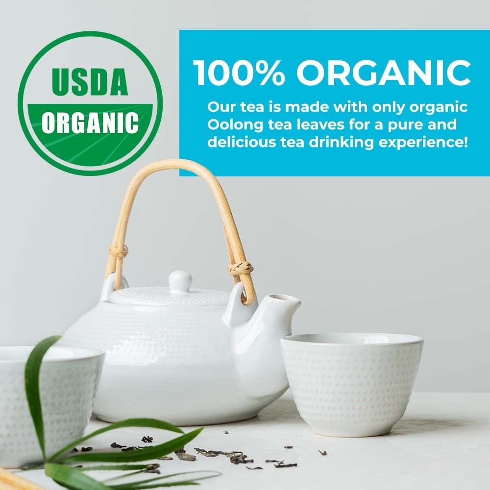 Prince of Peace Organic Oolong Tea, 4 Pack - 100 Tea Bags Each | 100% Organic Unsweetened Black Tea | Low Caffeine Herbal Tea Alternative to Coffee | Antioxidant Rich for Energy & Relaxation | Perfect for Morning Boost or Evening Unwind