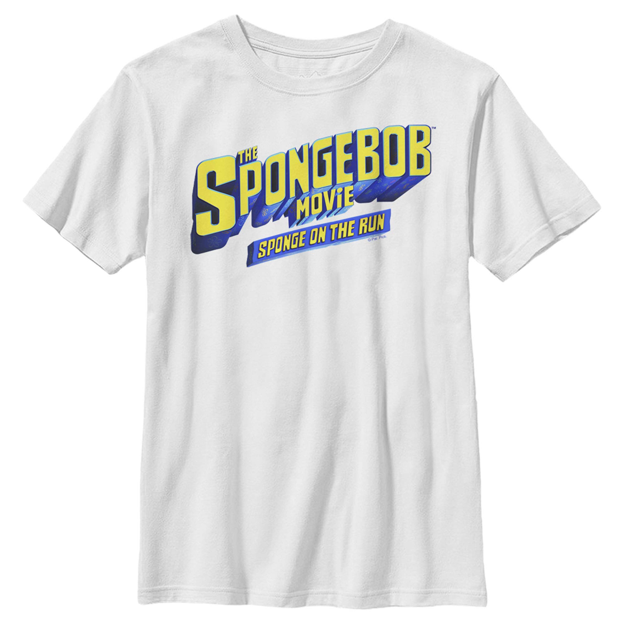 Spongebob Squarepants Boys' Classic Logo T-Shirt - Soft Cotton Cartoon Character Tee for Kids, Birthday Gifts & Casual Wear