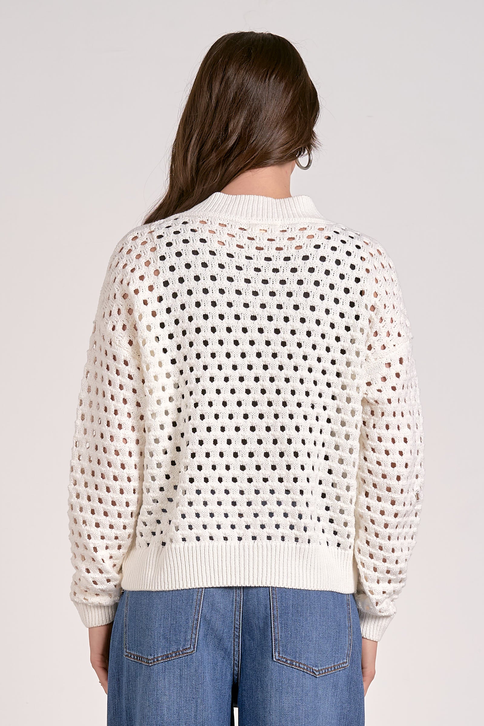 Women's White Zip Up Sweater Cardigan - Cozy Knit Pullover for Fall & Winter - Casual Outerwear for Work, Travel & Everyday Wear