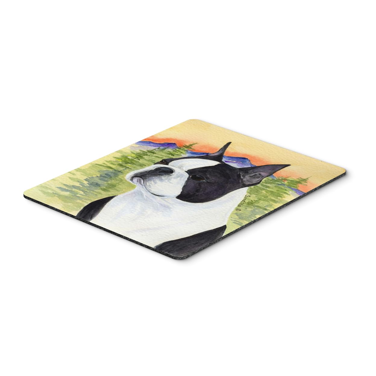 Boston Terrier Mouse Pad - Large Washable Non-Slip Desk Mat for Home Office, Gaming & Computer Work | Cute Pet-Themed Hot Pad & Trivet for Kitchen Use