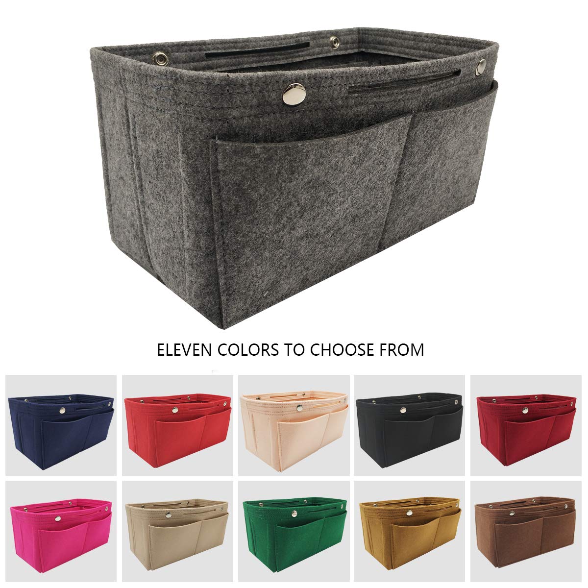 LEXSION Felt Purse Organizer Insert - Multi Pocket Handbag Organizer with 8 Compartments | Perfect for Tote Bags, Backpacks & Travel Accessories Organization
