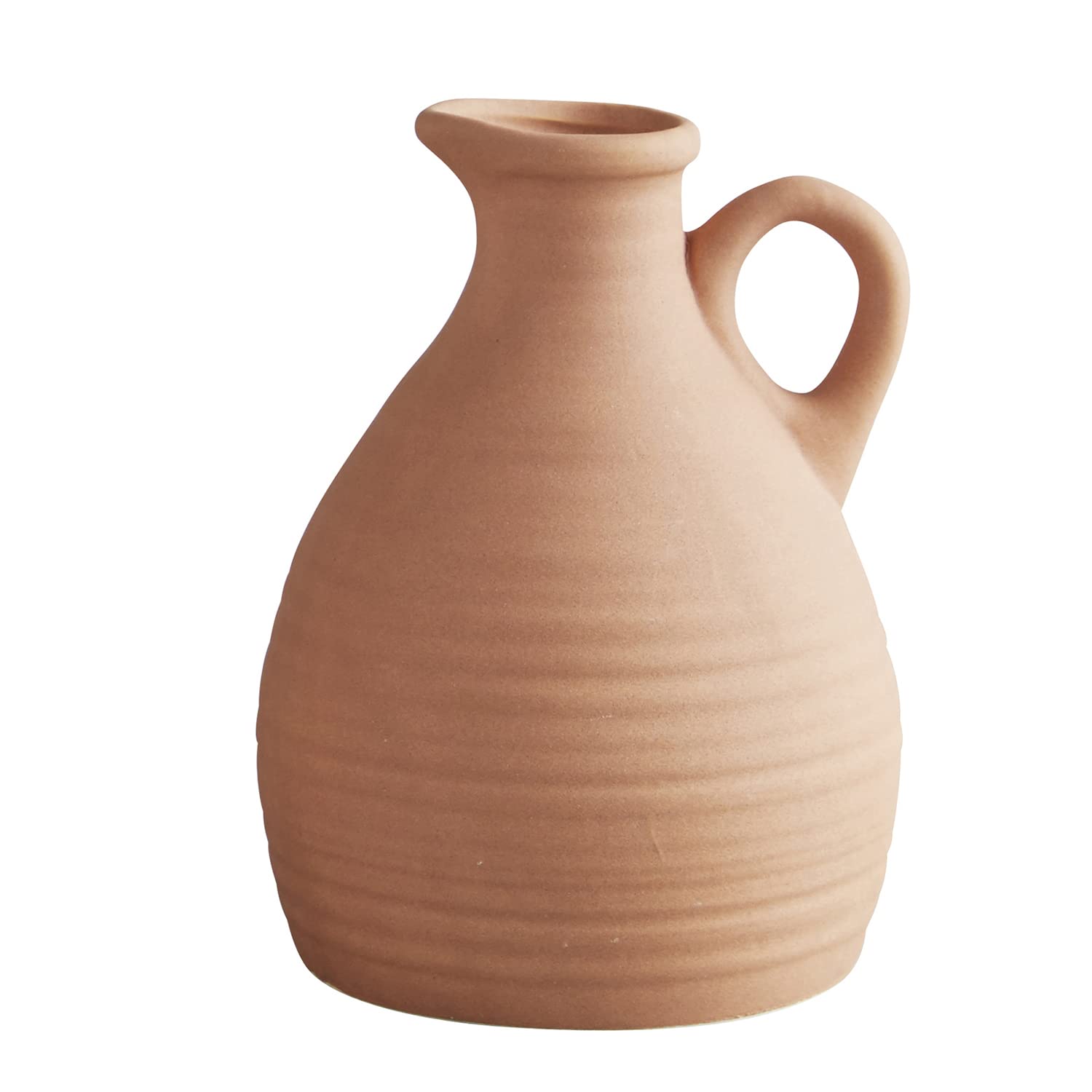 47th & Main Smooth Terracotta Vase - Small Natural Clay Pot for Home Decor, Centerpiece, Wedding, Tabletop, Shelf Display
