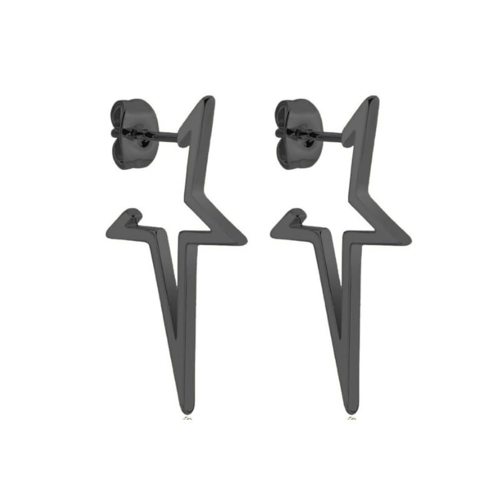 Stylish Star Hoop Earrings for Women - 18K Gold Plated & Sterling Silver Hypoallergenic Lightweight Dangle Earrings | Perfect for Parties, Date Nights & Everyday Wear