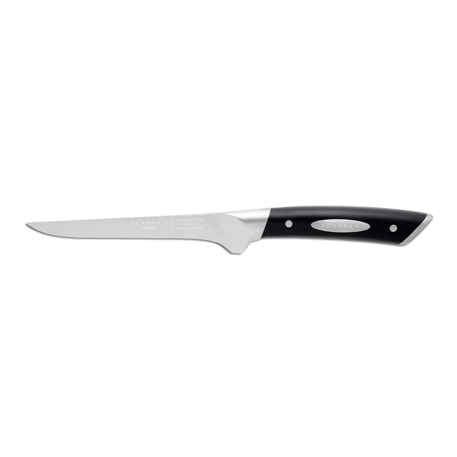 Scanpan Classic 6-Inch Boning Knife - High-Quality Silver Stainless Steel Blade for Precise Meat Trimming & Deboning - Perfect for Chefs, Butchers & Home Cooking