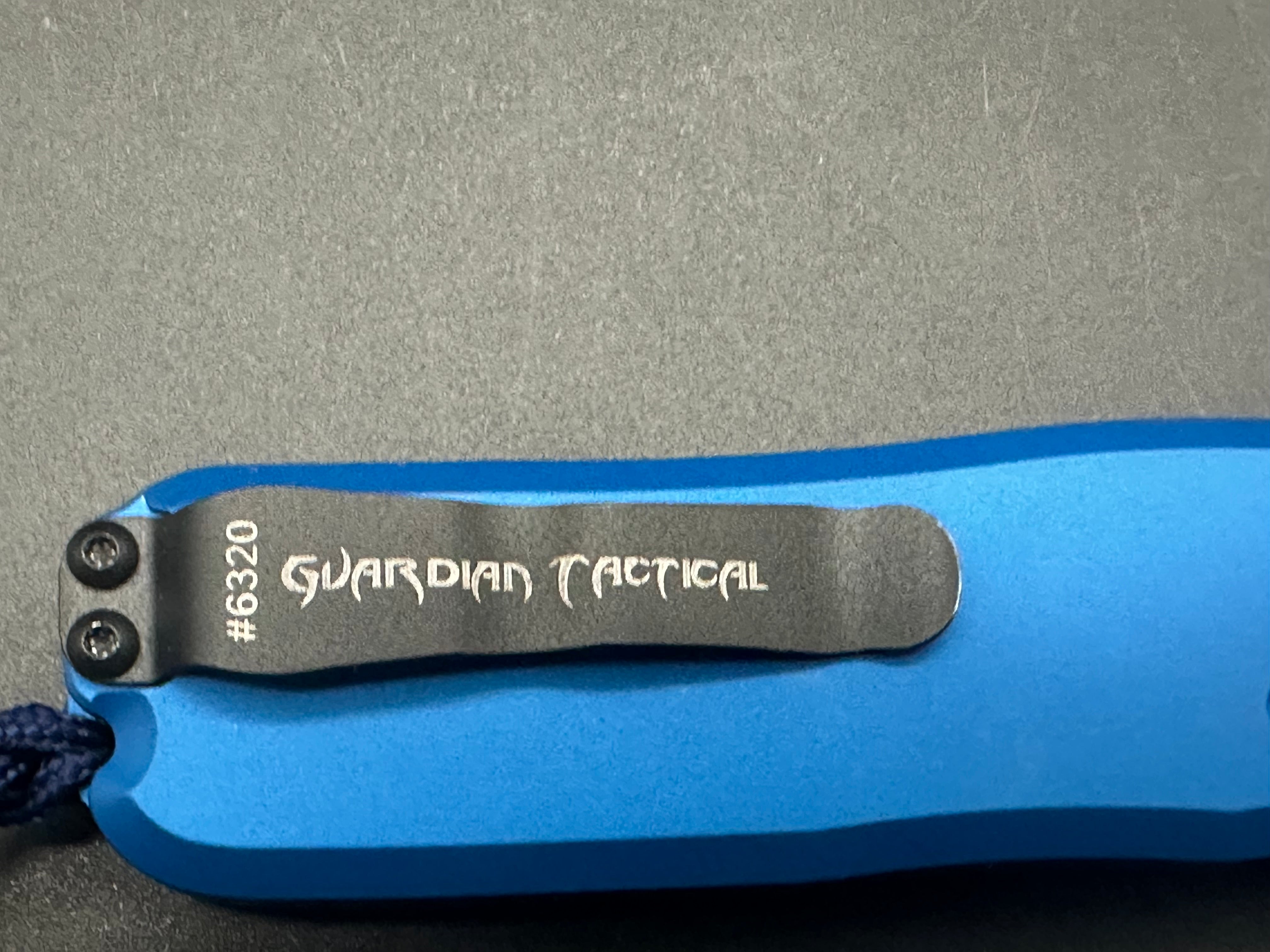 Guardian Tactical RECON-035 Double Action OTF Automatic Knife - Blue Two-Tone Blade (3.3