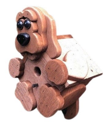 Handmade Rustic Amish Dog Birdhouse - Mushroom Wood Puppy Bird House for Garden & Outdoor Decor - Perfect for Backyard, Patio, and Pet Lovers