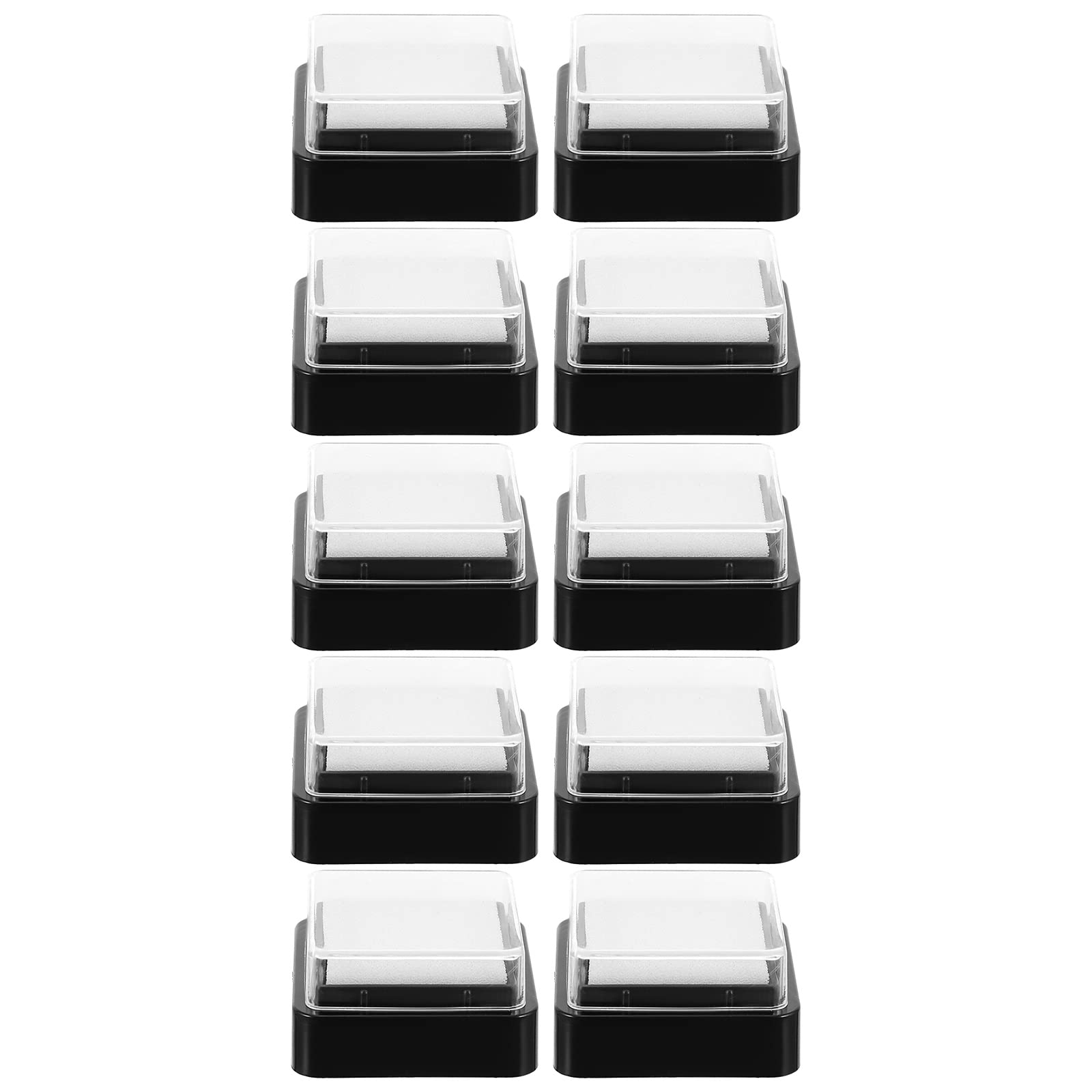 10pcs Fingerprint Ink Pad Blending Sponge - Empty Blank Ink Pads for DIY Stamp & Ink Refill - No Ink Included - Perfect for Graffiti, Crafting & Document Stamping