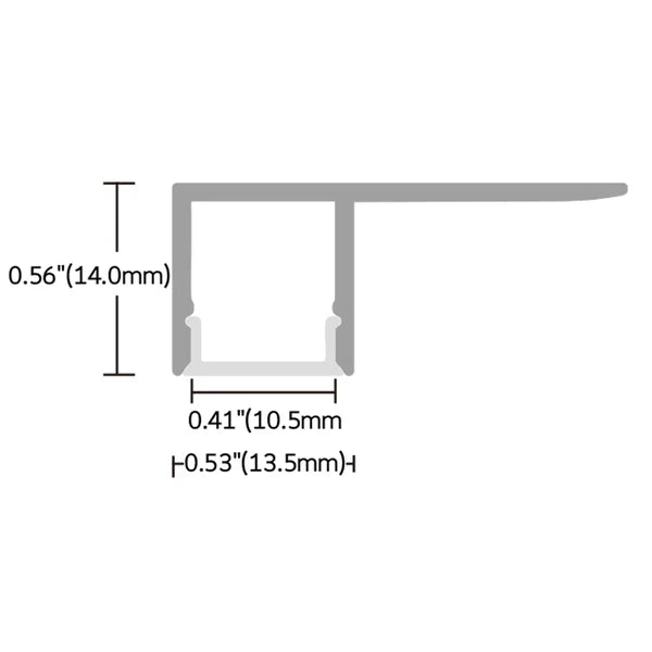 8 ft Aluminum LED Strip Light Channel - 10 Pack Surface Mount with End Caps for Home, Kitchen, and Office Lighting