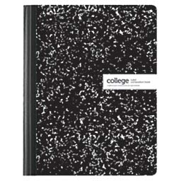 College Ruled Marble Composition Notebook - 9.8x7.6in White Paper - for School & Office Use