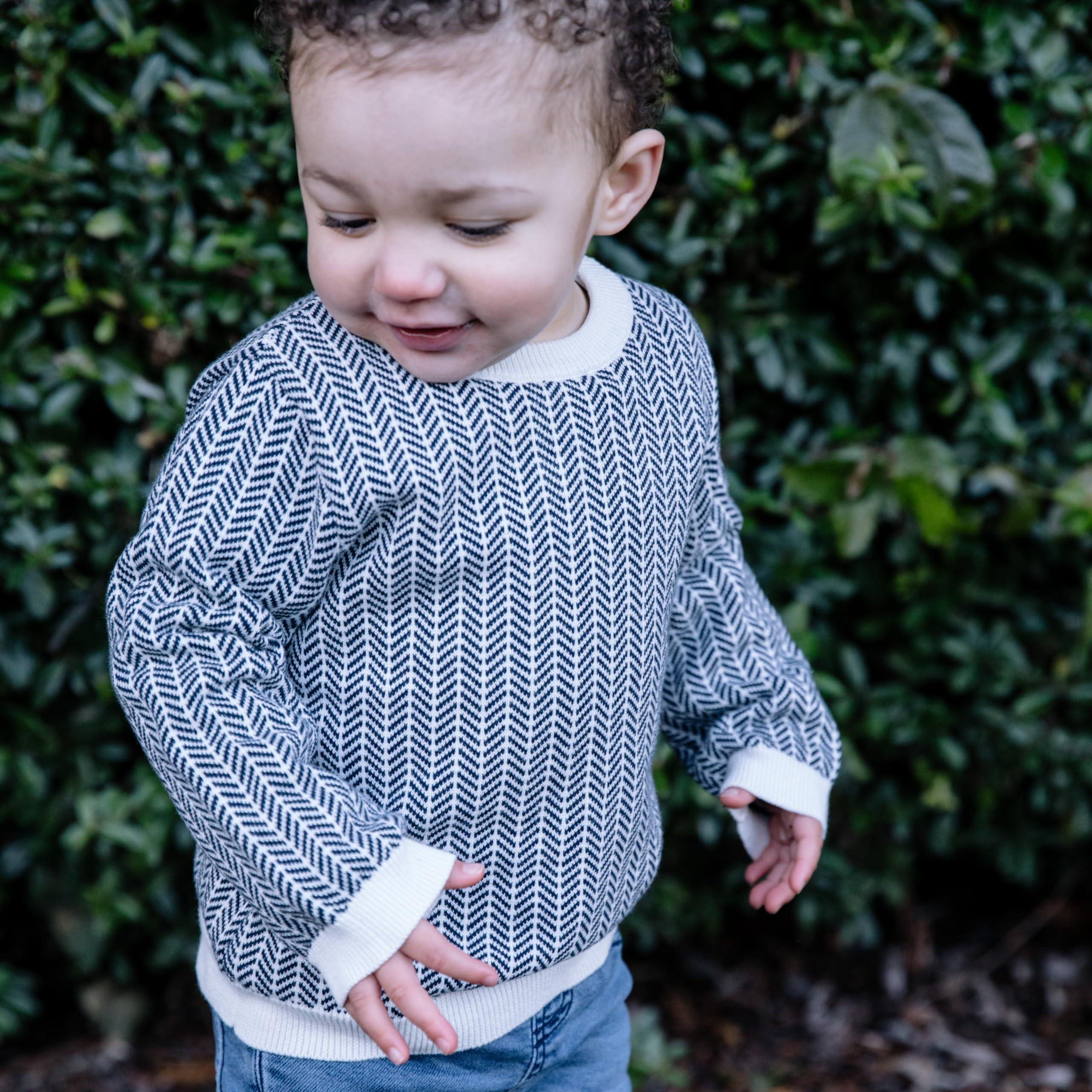 Soft Cotton Knit Sweater for Toddler Boys - Long Sleeve Round Neck Pullover Top for Fall & Winter | Cozy Outfit for Playdates & Family Photos