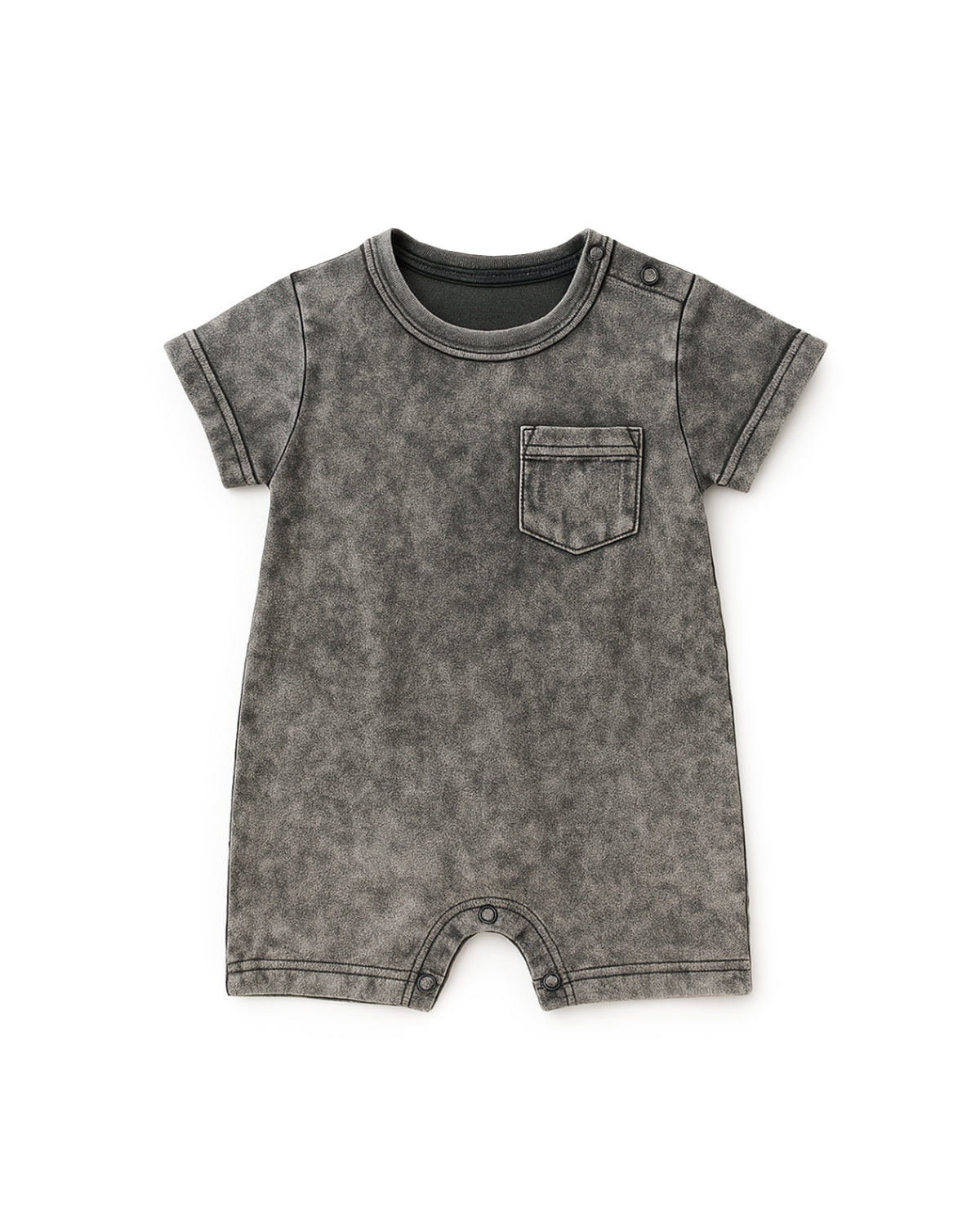 Acid Wash Shortie Romper for Women - Black Distressed Denim Jumpsuit | Casual Summer Outfit, Beachwear, Festival Fashion