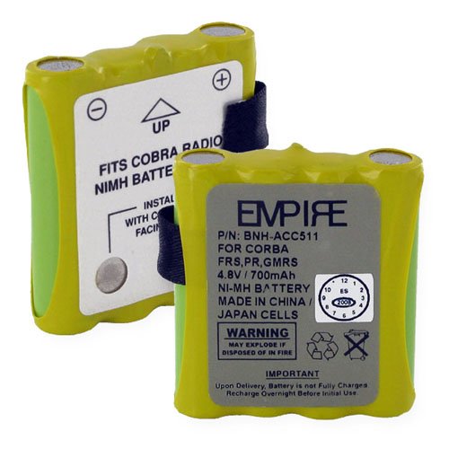 Empire 2-Way Radio Battery for Cobra PR560-WX - 700mAh Ni-MH Rechargeable High Capacity Battery Pack - Perfect for Outdoor Adventures, Emergency Communication & Work Site Use