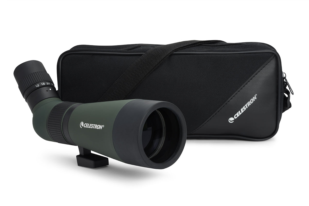 LandScout 12-36x60mm Angled Zoom Spotting Scope with Tripod & Phone Adapter - Compact for Bird Watching, Hunting, Target Shooting & Outdoor Adventures