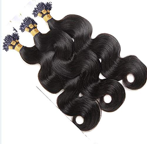 28 Inch Body Wave Micro Loop Ring Human Hair Extensions - 100% Remy Human Hair - #4 Brown Color - 100 Strands with Micro Beads - Perfect for Length & Volume - Great for Parties, Weddings & Daily Styling