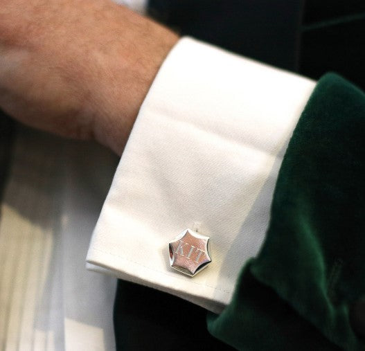 Elegant Revival Hexagonal Hinged Cufflinks for Men - Classic Silver & Gold Tone Dress Shirt Accessories - Perfect for Weddings, Business Meetings & Formal Events