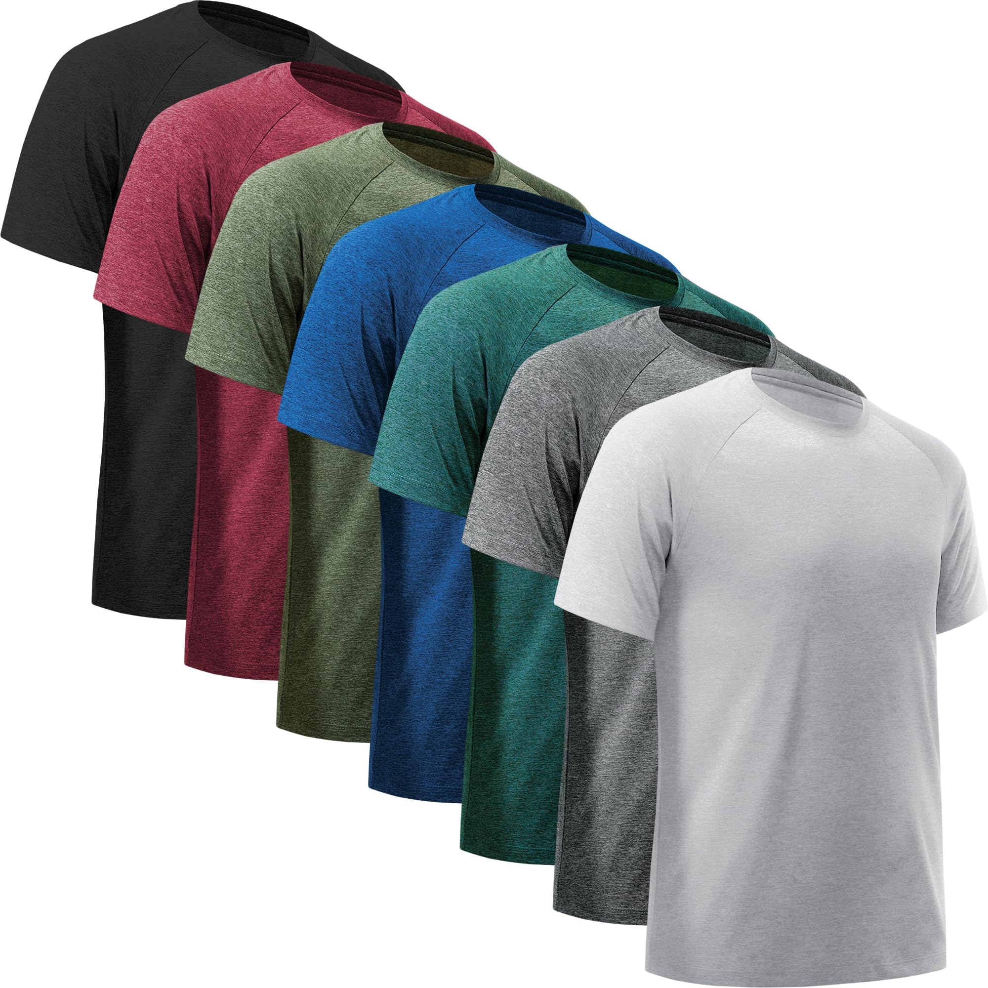 BVNSOZ Men's Workout Shirts - Moisture Wicking Quick Dry Athletic T-Shirts for Gym, Running & Training - Breathable Activewear for Men