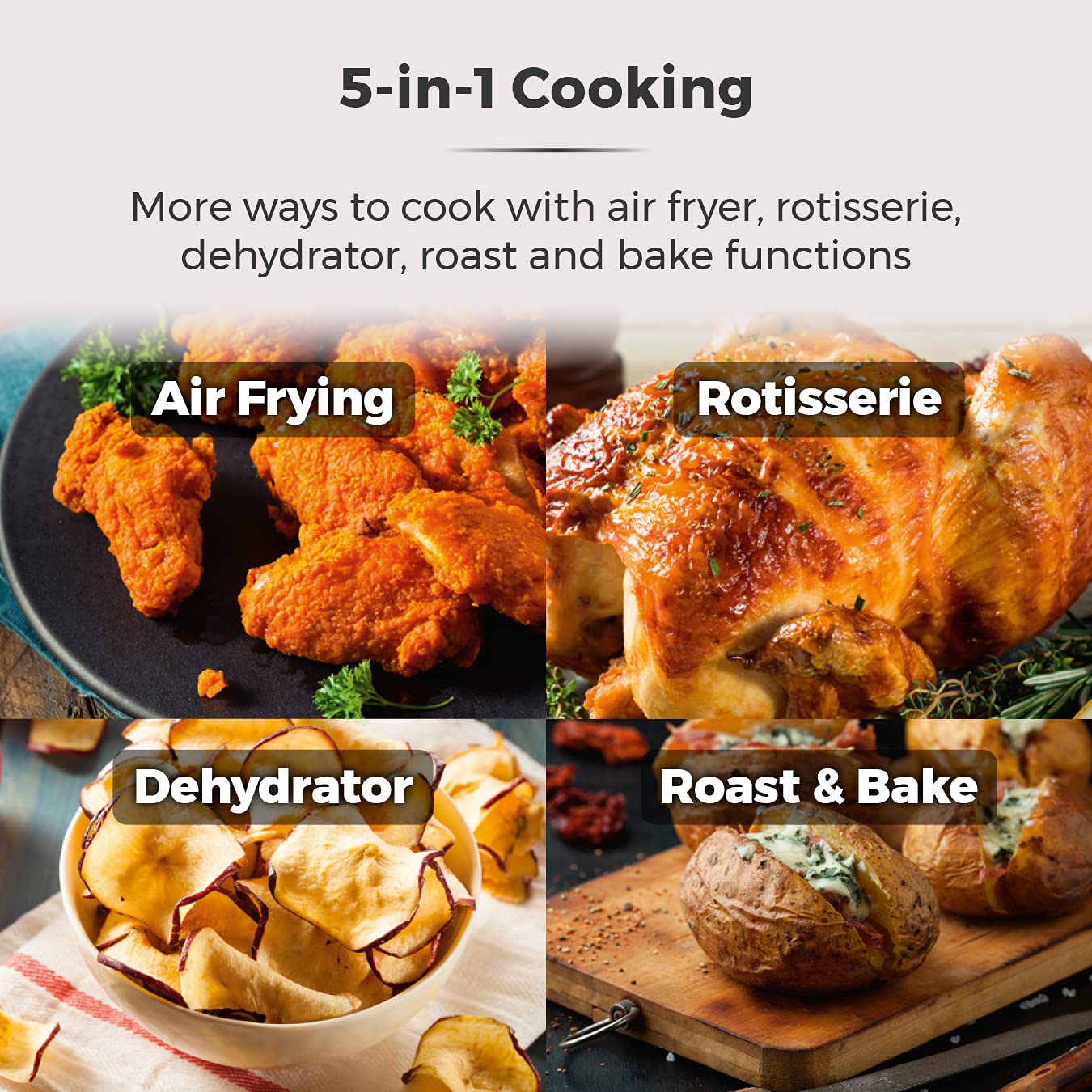 Tower T17039 Xpress Pro 5-in-1 Digital Air Fryer Oven - 11L Large Capacity, 2000W Rapid Air Circulation, 60-Minute Timer, Black - Perfect for Healthy Frying, Baking, Roasting & Reheating Meals for Family Gatherings