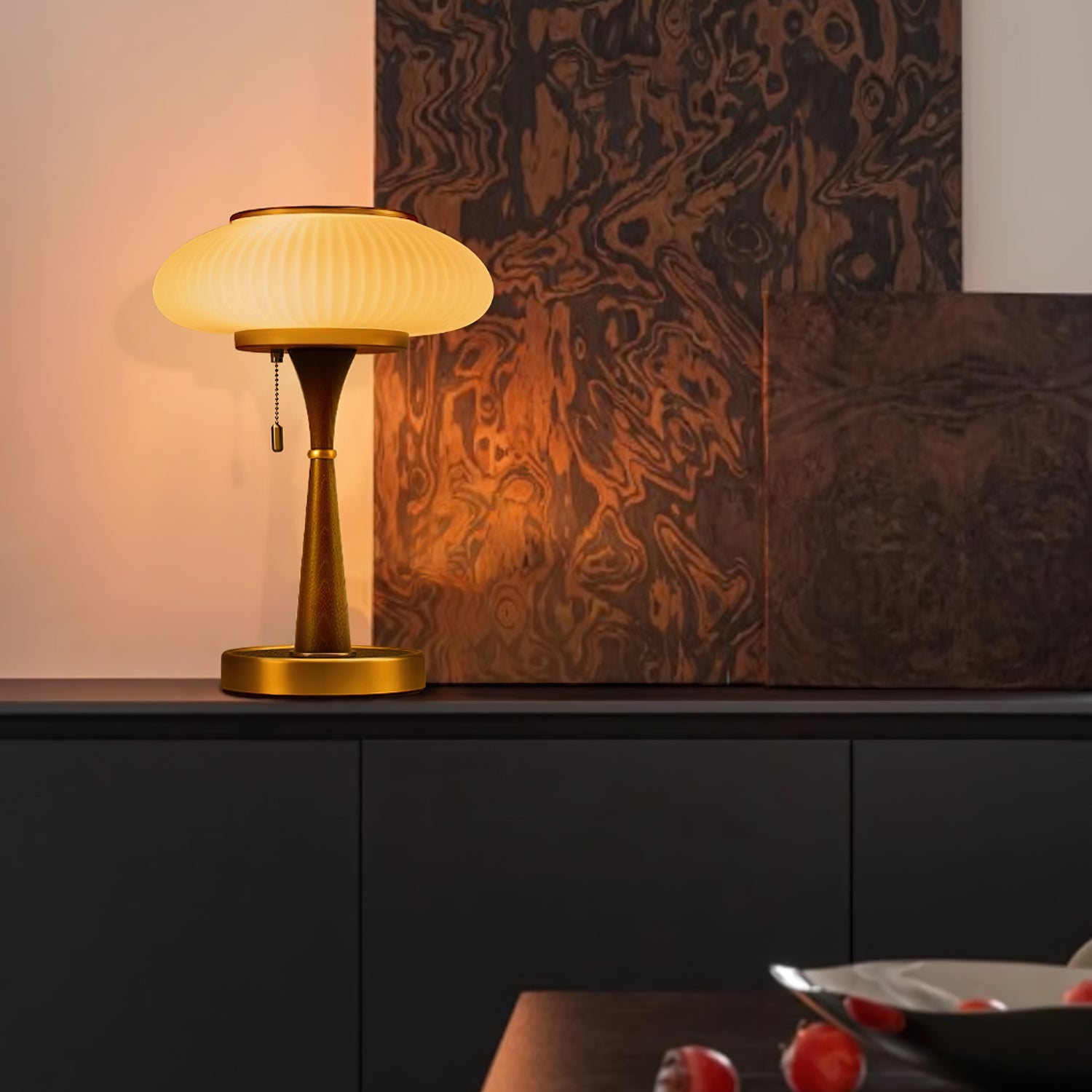 Premium Matsutake Mushroom Table Lamp - Modern LED Night Light for Bedroom, Living Room & Office - Warm White & Adjustable Brightness - Eco-Friendly Home Decor Gift Idea
