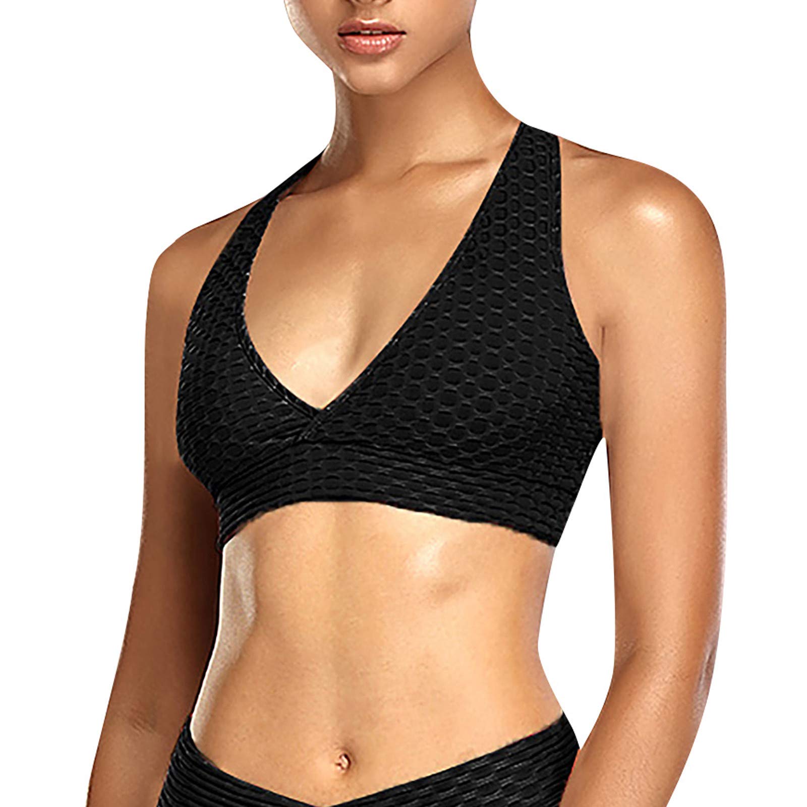 High Impact Sports Bra for Women - Criss-Cross Back Racerback Workout Bra for Yoga, Gym & Running | Supportive Fitness Top for Active Lifestyles