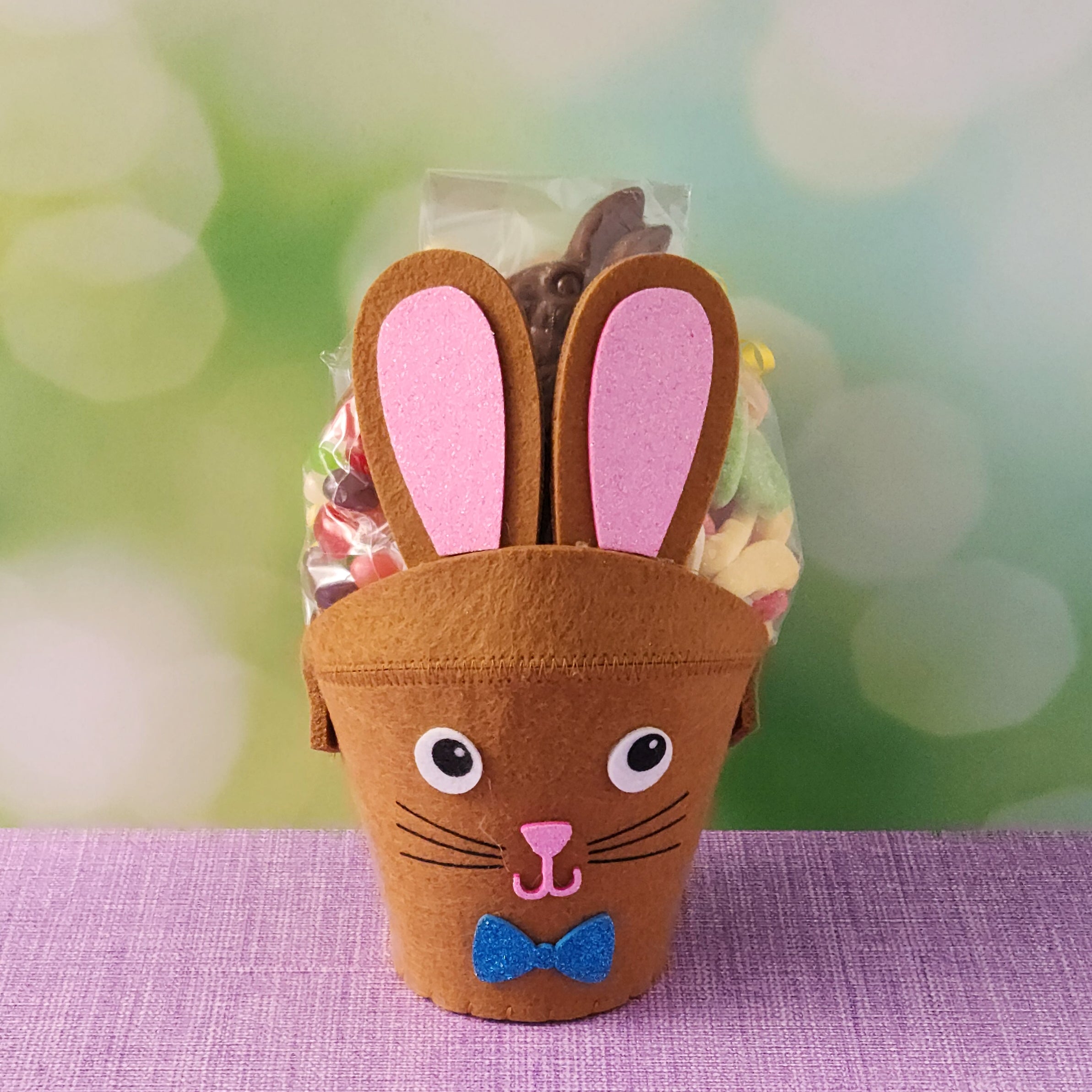 Premium Brown Bunny Gift Basket - Adorable Easter Gift Set for Kids & Adults - Perfect for Easter Celebrations, Birthday Presents & Special Occasions