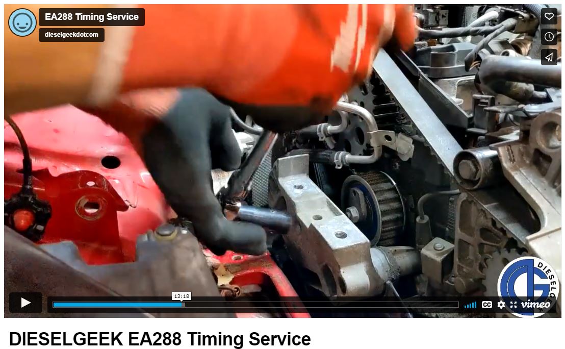 2015-2016 VW TDI Golf Jetta Beetle Passat & Audi A3 (EA288) Timing Belt Service Instructional Video - DIY Repair Guide for Diesel Engine Maintenance
