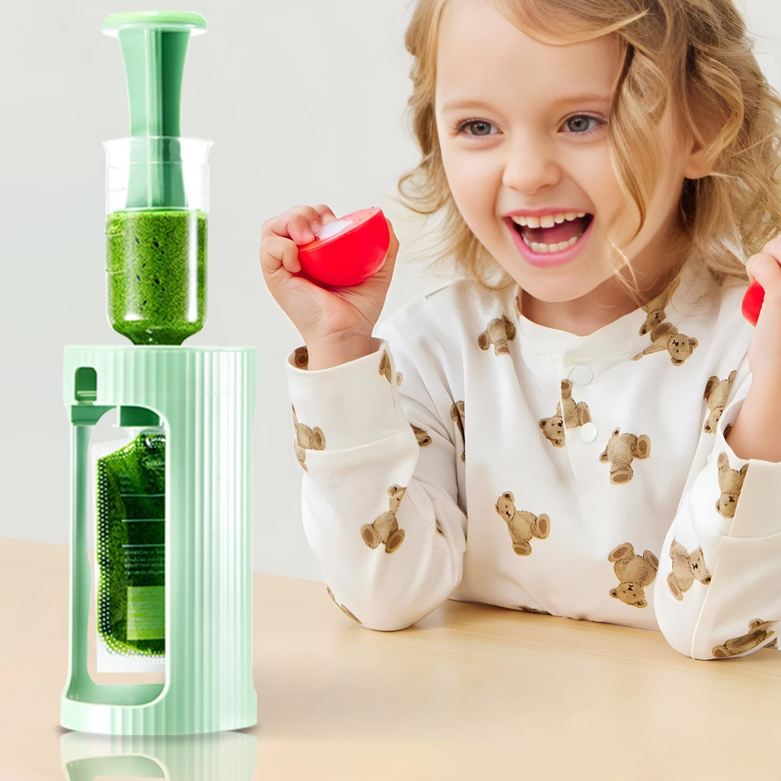 Refillable Food Pouch Holder - Portable Puree Squeezer for Kids | Easy Mealtime & Travel Snacks