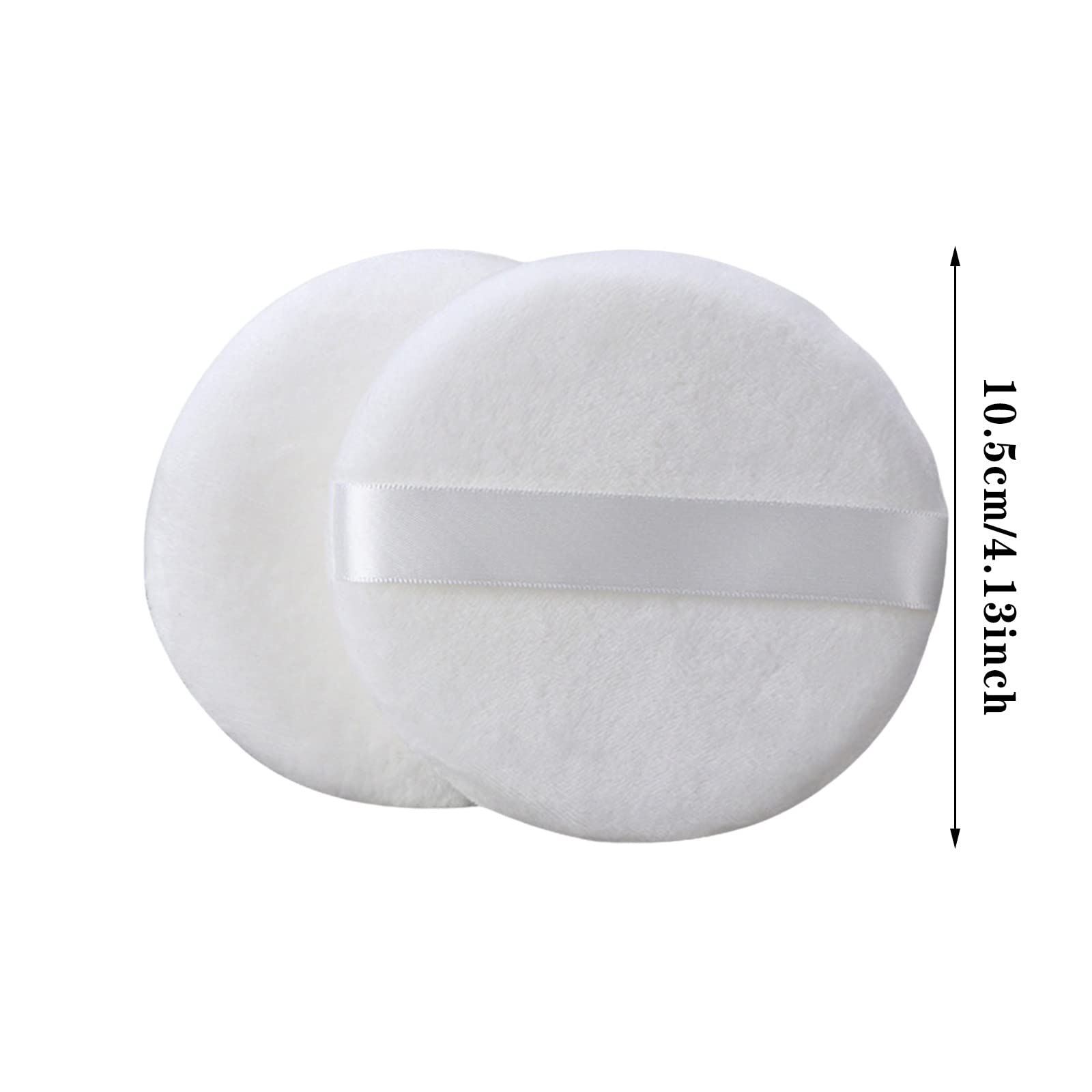 Soft Fluffy Powder Puff for Loose & Cake Makeup - Round Sheer Setting Puff with Case | Perfect for Travel & Everyday Makeup Touch-Ups