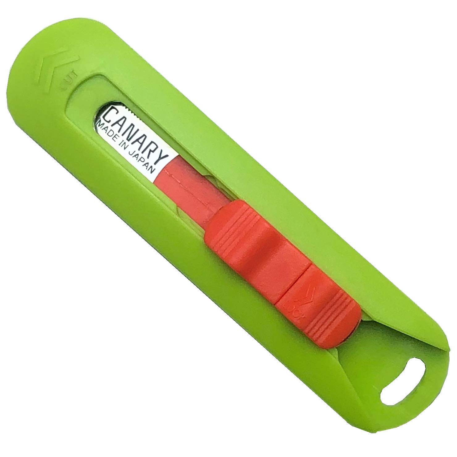 CANARY DC-15 Retractable Box Cutter - Japanese-Made Mini Utility Knife with Safety Lock (Green) - Perfect for Package Opening, Crafting & Office Use