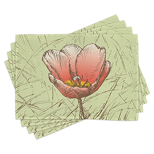 Pale Green Coral Yellow