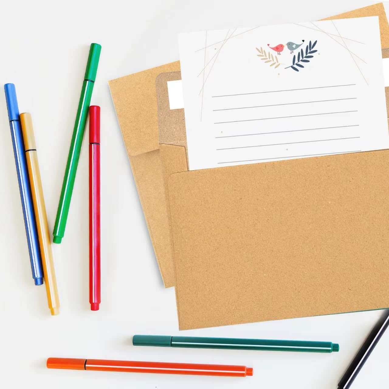 Premium Brown A4 Blank Cards & Envelopes Set - 4x6 Self-Seal Thank You Greeting Cards (30 Pack) for DIY Crafts, Wedding Invitations, Birthday Cards & Business Stationery