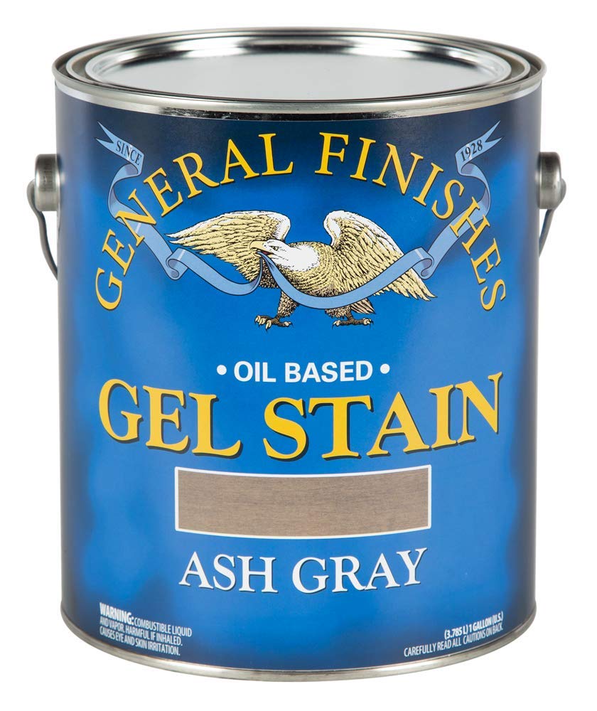 General Finishes Oil Based Gel Stain - 1 Gallon, Ash Gray - Perfect for Wood Furniture, Cabinets & DIY Home Projects