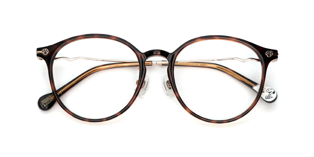 JINS x PEANUTS 087 Laughing 87 Eyeglasses - Stylish Snoopy & Woodstock Design - Perfect for Reading, Work & Everyday Wear