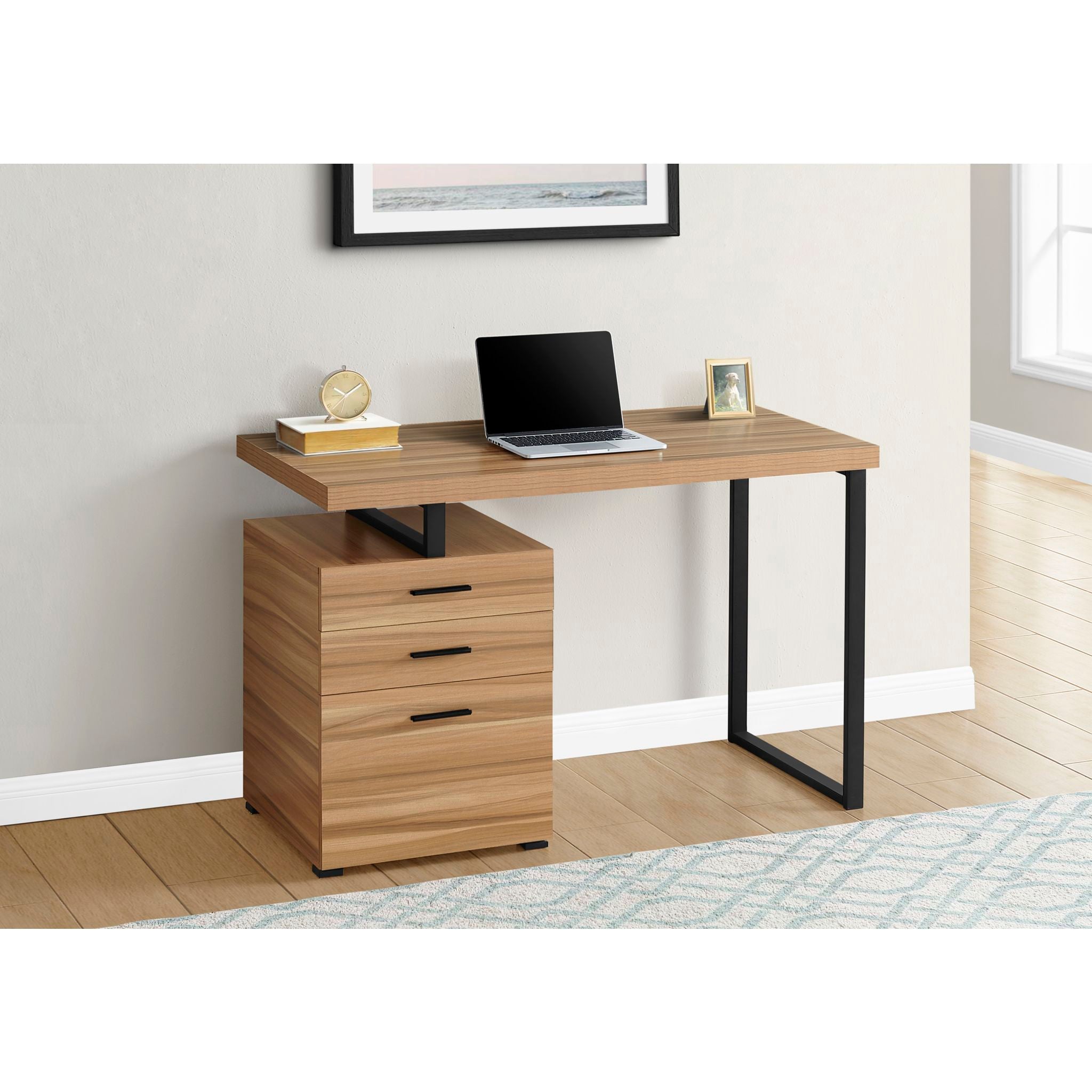 60 Inch Large Computer Desk for Home Office - Modern Writing Workstation with Sturdy Frame - Perfect for Remote Work, Gaming & Study