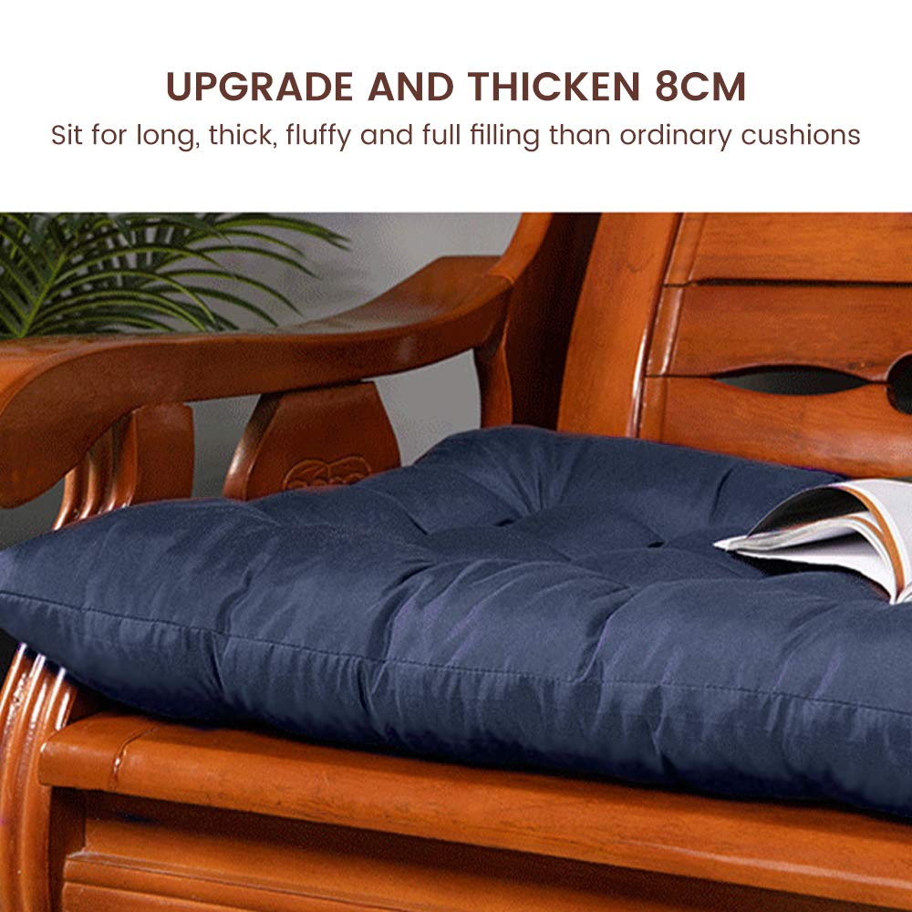**Premium Indoor/Outdoor Bench Cushion - Thick & Soft Patio Loveseat Swing Cushion with Secure Ties - Navy Blue Seat Pad for Garden, Porch & Deck Furniture (Loveseat Size, Chair Not Included) - Perfect for Relaxing on Swings, Benches & Outdoor Loungers**