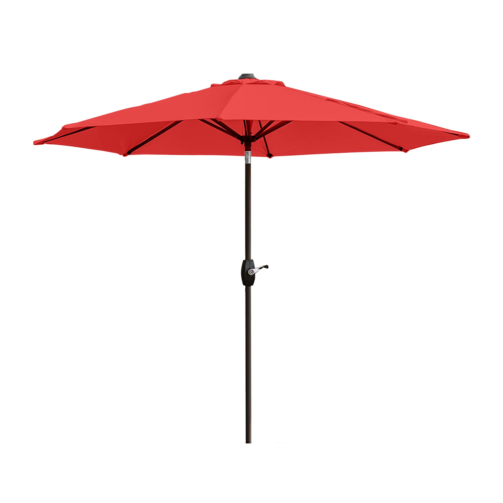 WO Home Furniture 9ft Outdoor Patio Umbrella with Heavy Duty Base - Round Market Table Umbrella for Sun Shade & UV Protection - Perfect for Backyard, Poolside, and Outdoor Dining Areas