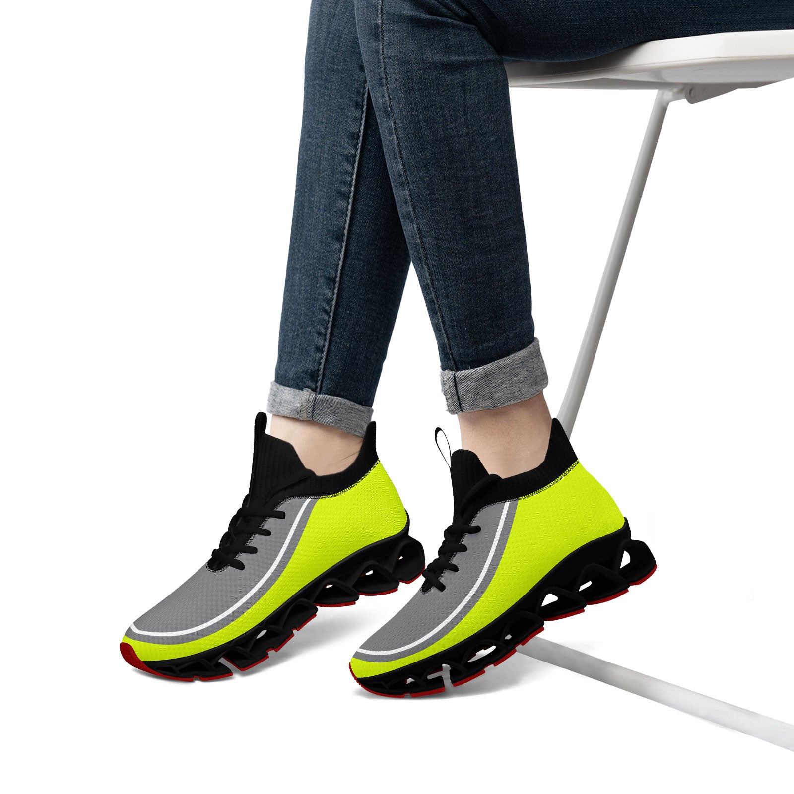 Custom Green & Gray Maxsoul Personalized Sneakers - Breathable Comfort Shoes for Men & Women (FN030XD D020388) - Perfect for Running, Gym Workouts & Casual Wear