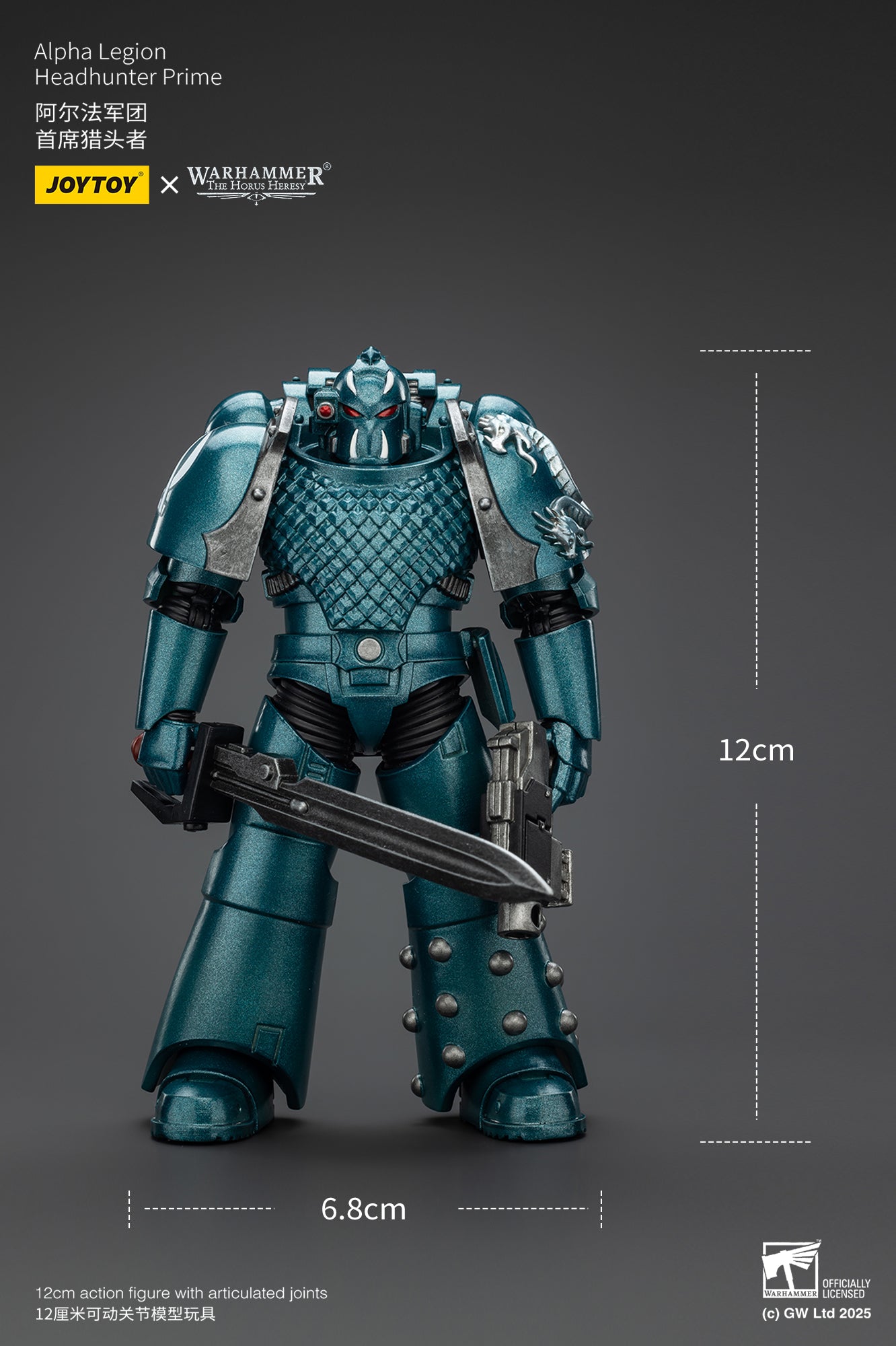 Pre Order 1/18 JOYTOY Warhammer The Horus Heresy Alpha Legion Exodus Headhunter Action Figure - Collectible Model for Warhammer 40K Fans & Tabletop Gaming Enthusiasts