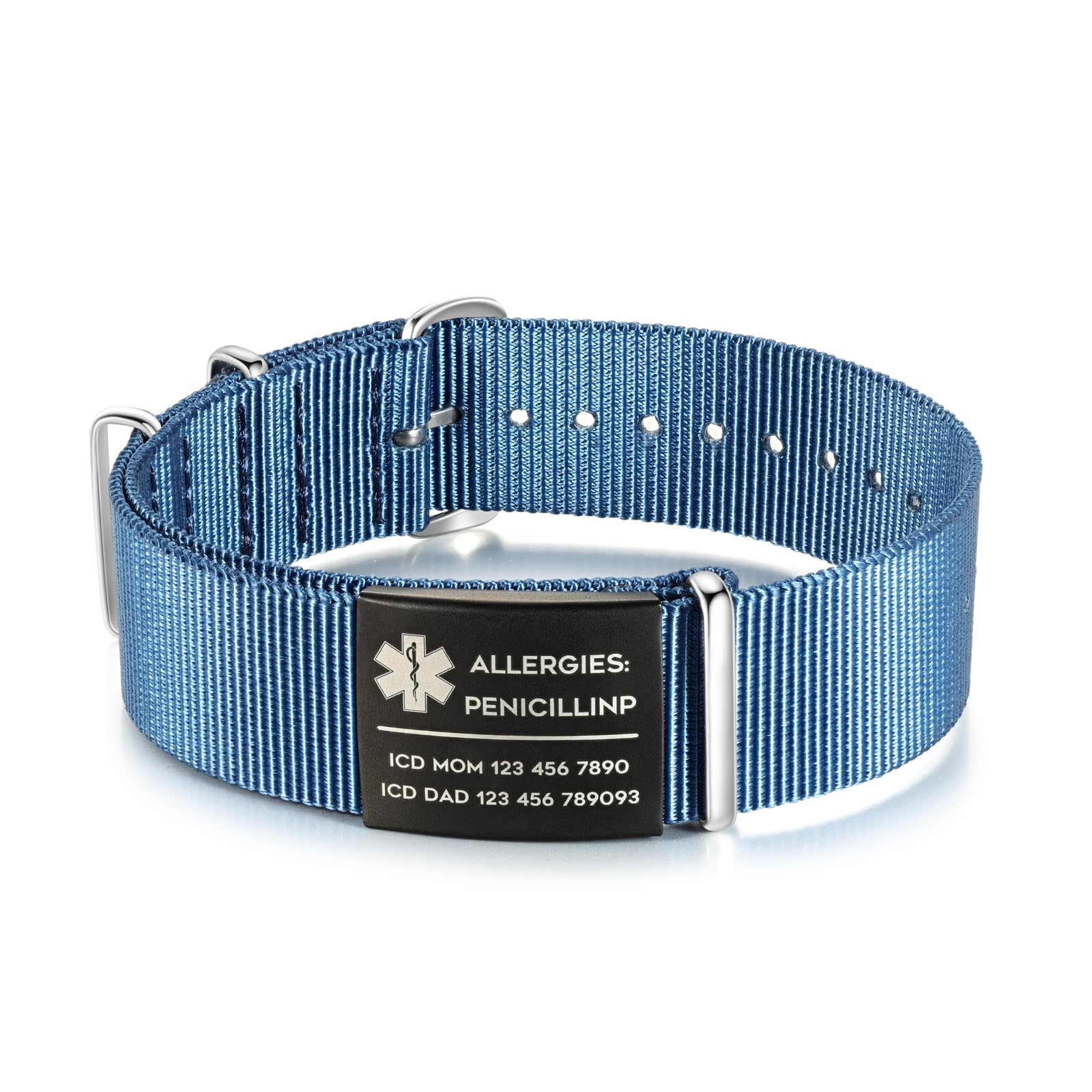 Personalized Medical Alert Bracelet for Men & Women - Custom Engraved Emergency ID Bracelet with Text - Perfect for Seniors, Diabetics & Allergy Sufferers