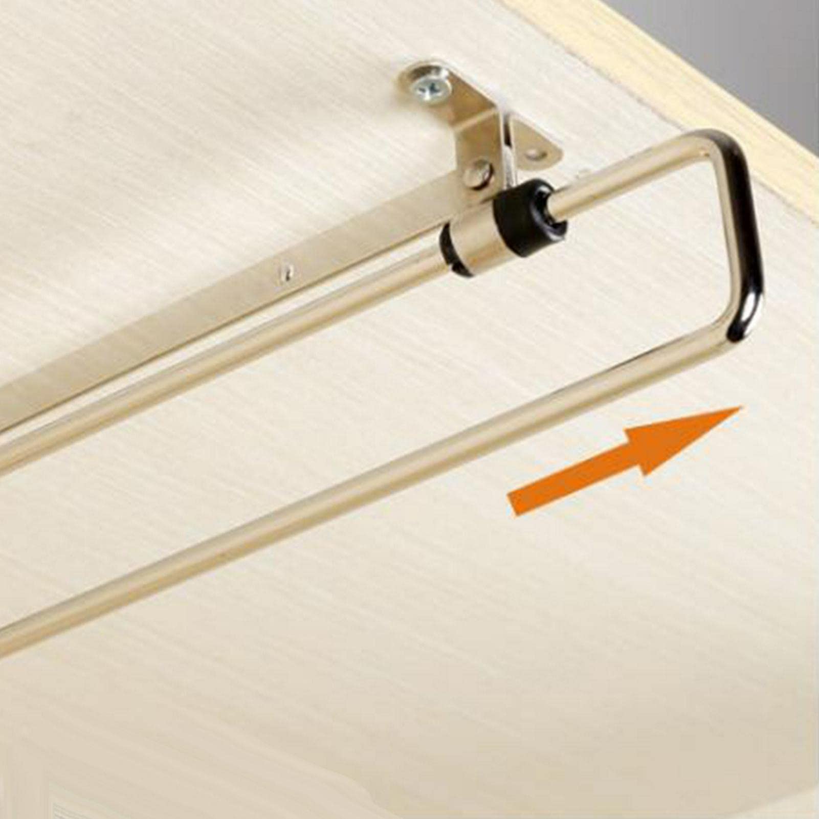 EMVANV Retractable Wardrobe Pull Out Rod - Telescopic Hanging Closet Valet Rod Extending Rail for Closet Organization, Bedroom Storage & Laundry Room (Black) | Space Saving Closet Solution for Small Spaces & Apartment Living