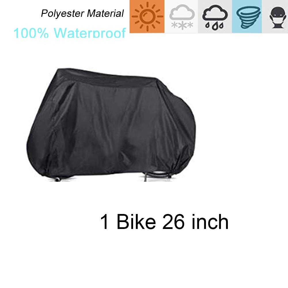 Waterproof Bike Cover for Outdoor Use - 180T Durable Material Protects Against Rain, UV, Snow, Dust & Wind - Fits Mountain, Road, Electric & Exercise Bikes (74.8