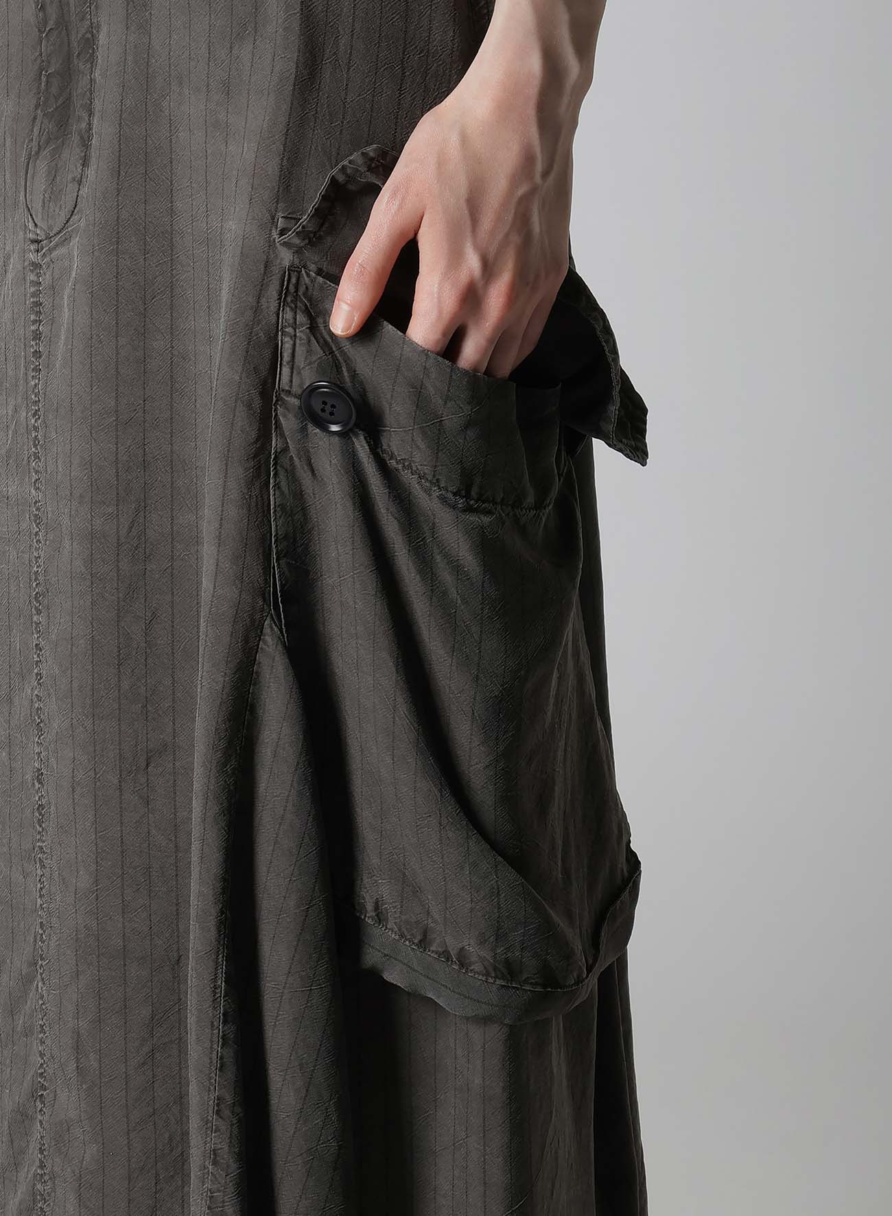 Cupro Stripe Cargo Skirt - Women's High Waist Utility Skirt with Pockets | Casual Wear, Street Style & Outdoor Adventures