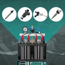 4-Cylinder Fuel Injector Cleaner & Tester Machine with LED Display - Professional Gasoline & Diesel Injector Cleaning Tool for Cars, Motorcycles, Trucks - Perfect for Auto Repair Shops & DIY Maintenance